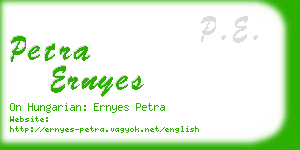 petra ernyes business card